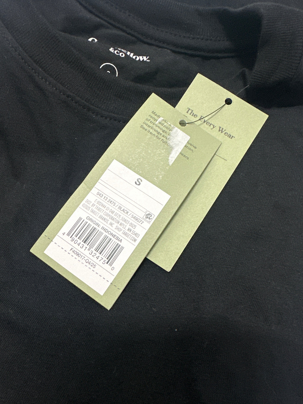 Goodfellow & Co Black Crew Neck T Shirt Size S product photo 5