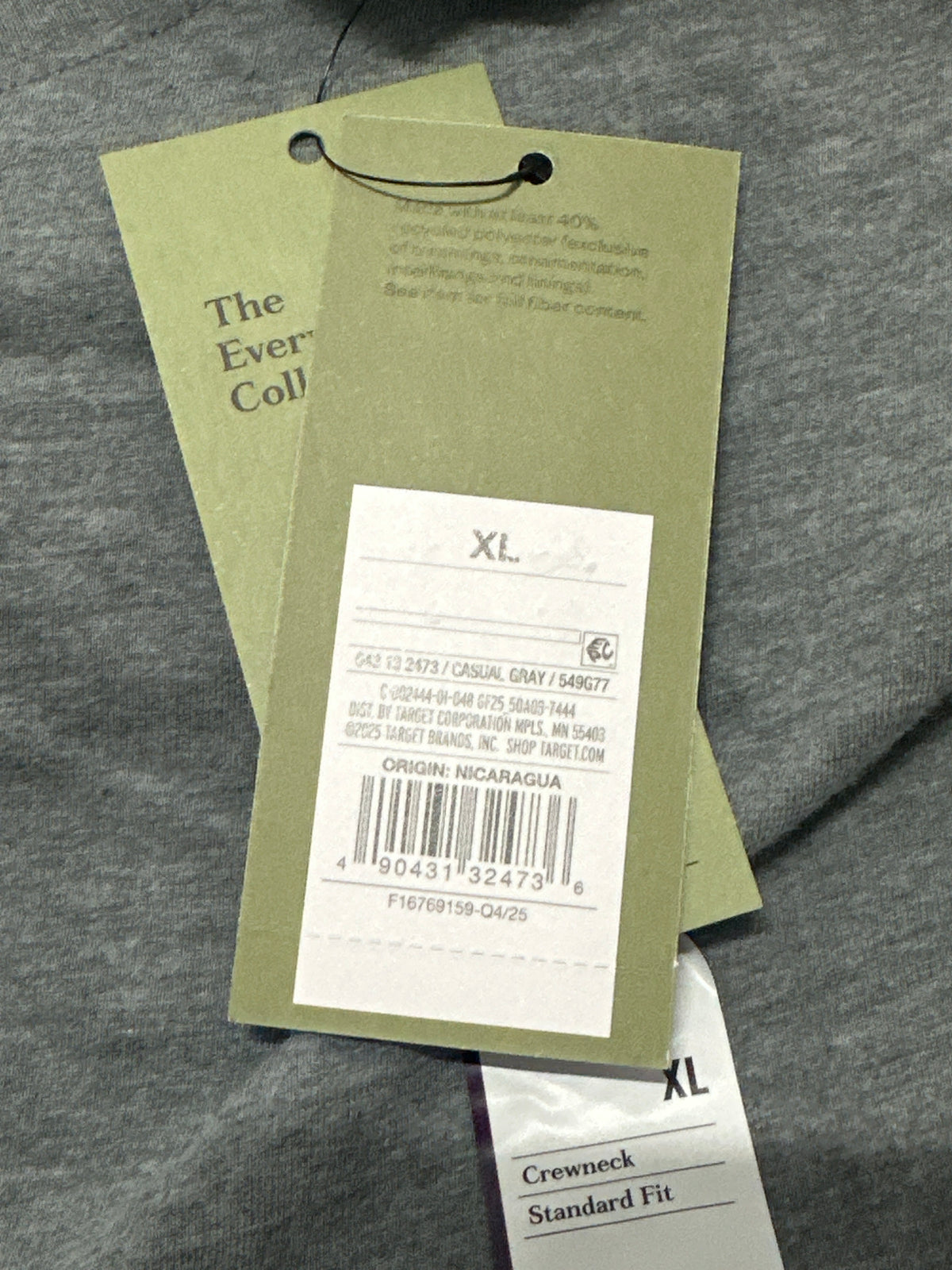 Goodfellow & Co Casual Gray Crew Neck T Shirt Size XL product photo 5