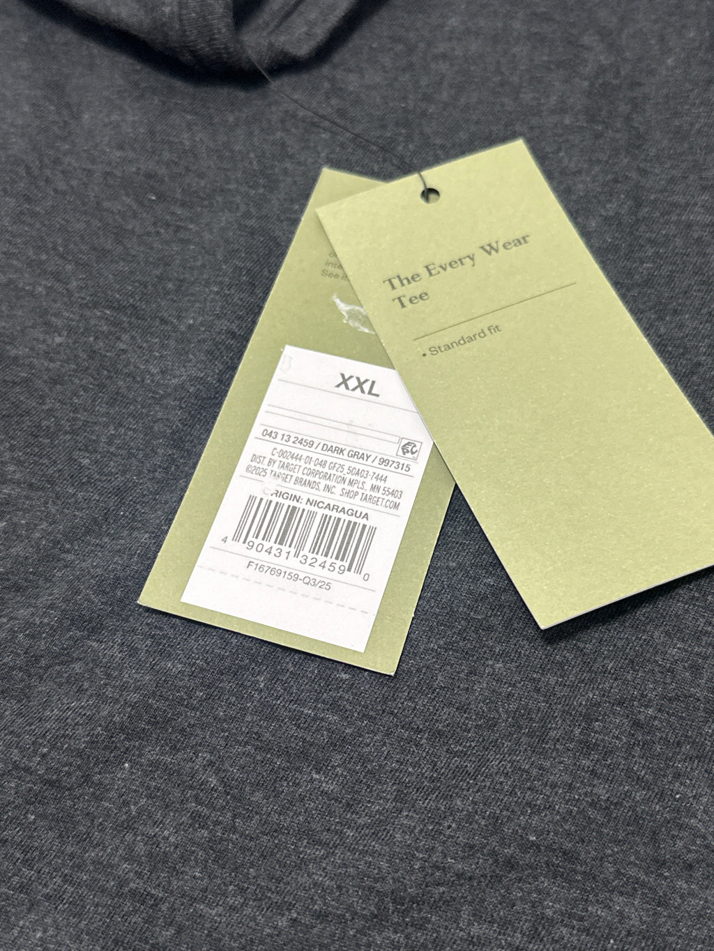 Goodfellow & Co Dark Gray V Neck T Shirt Size XXL product photo 5