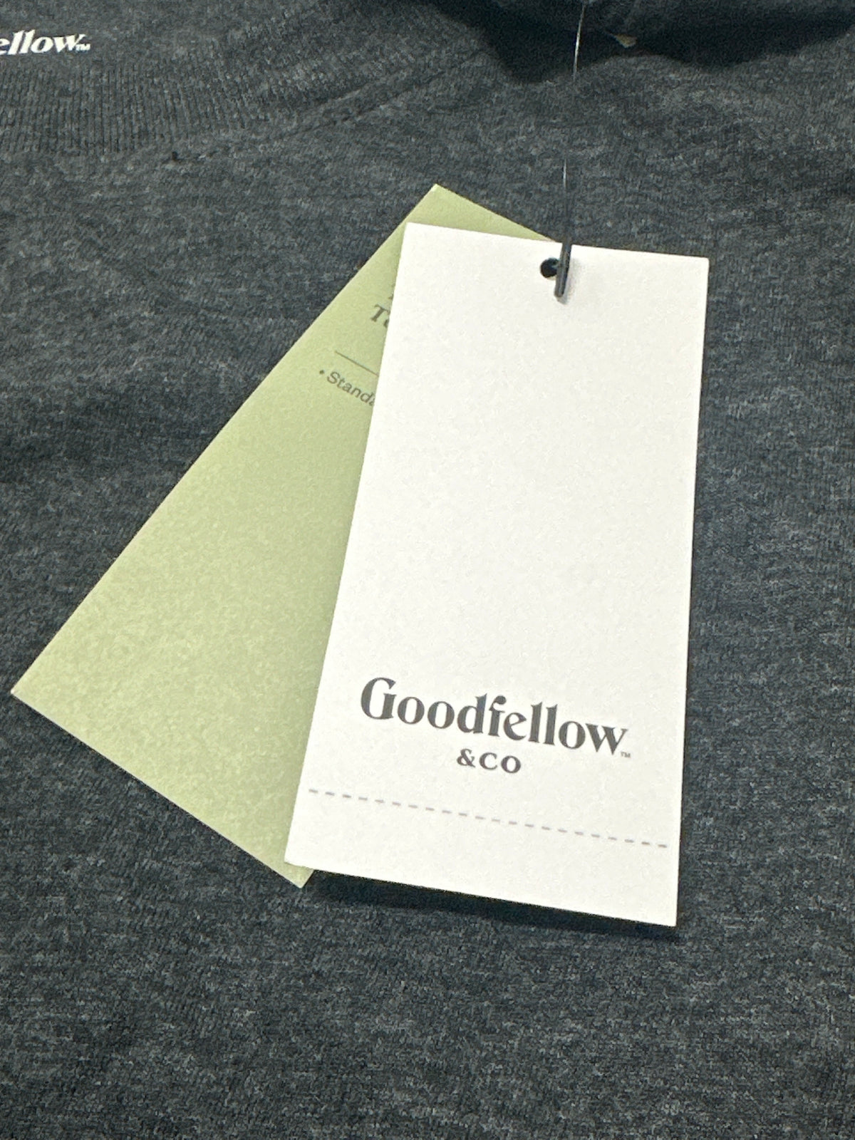 Goodfellow & Co Dark Gray Crew Neck T Shirt Size M product photo 3
