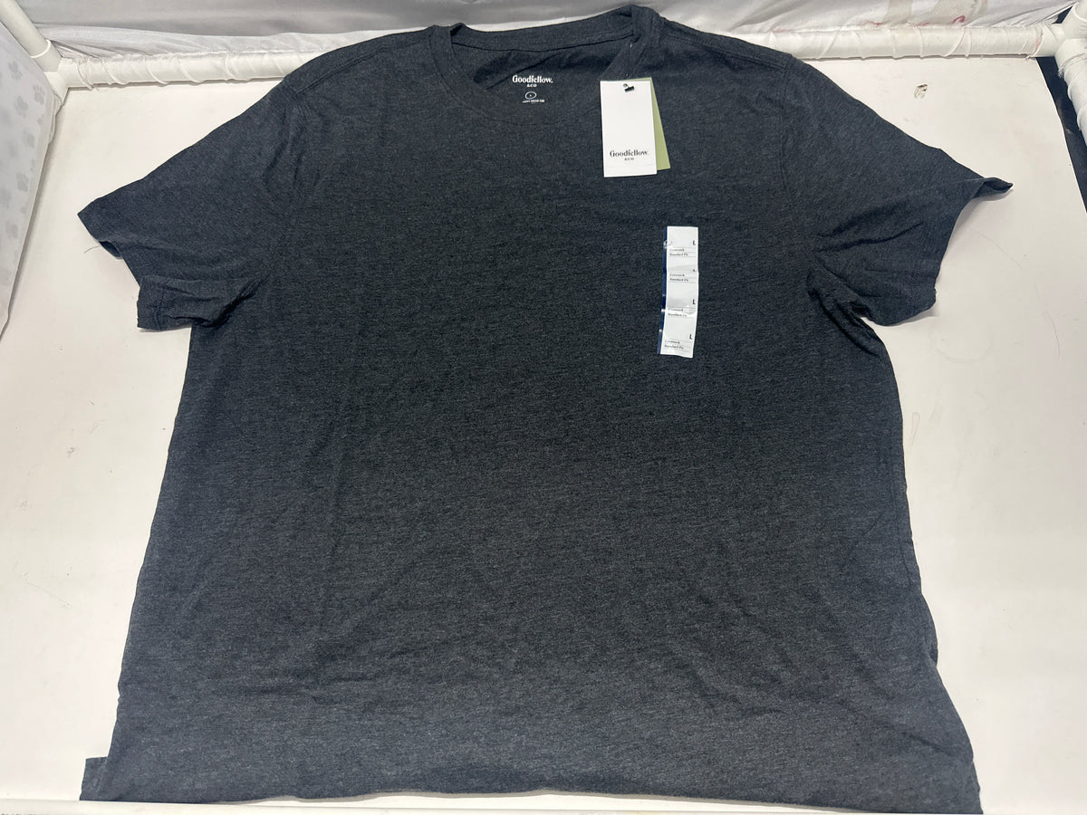 Goodfellow & Co Dark Gray Crew Neck T Shirt Size L product photo 1