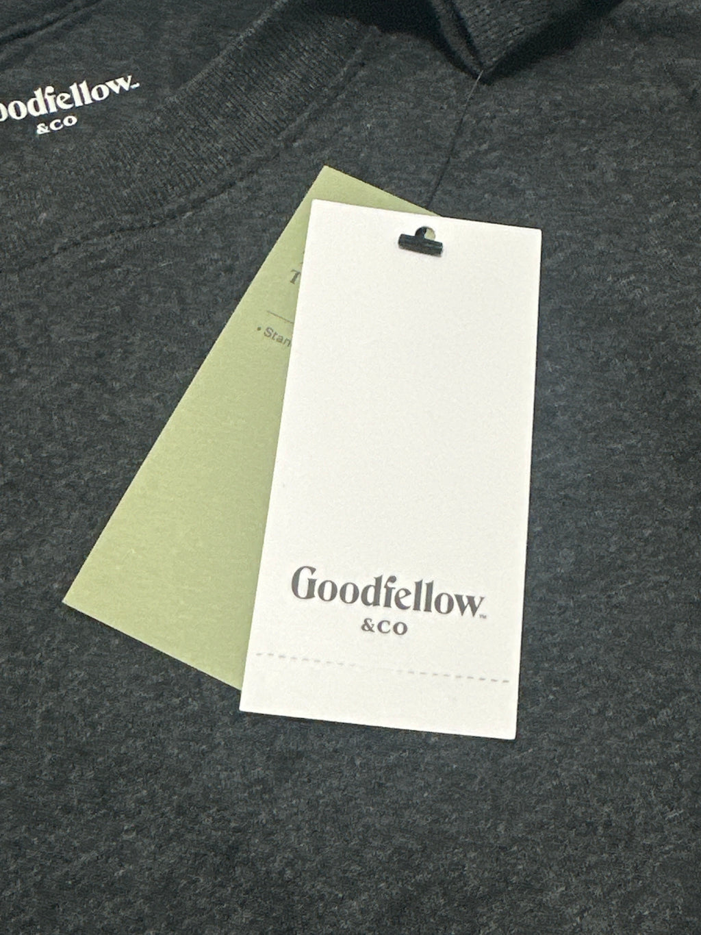 Goodfellow & Co Dark Gray Crew Neck T Shirt Size L product photo 4
