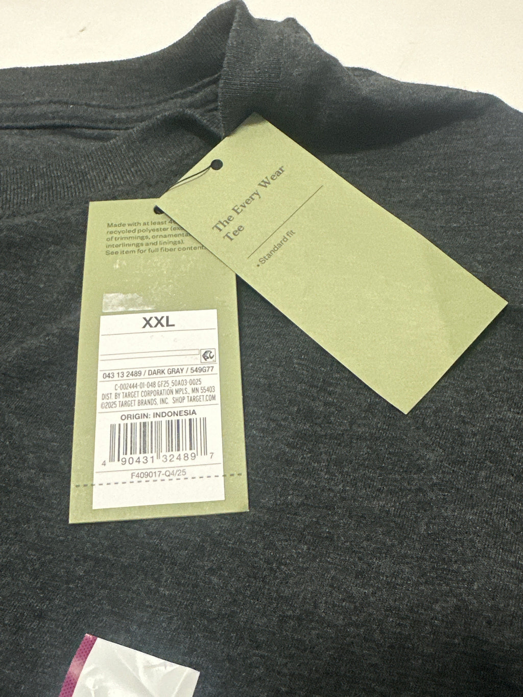Goodfellow & Co Dark Gray Crew Neck T Shirt Size XXL product photo 5