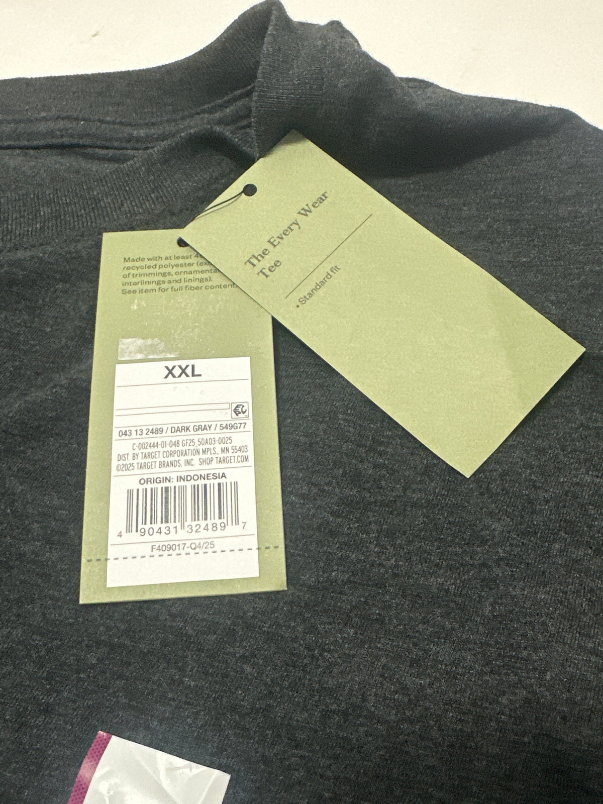 Goodfellow & Co Dark Gray Crew Neck T Shirt Size XXL product photo 5
