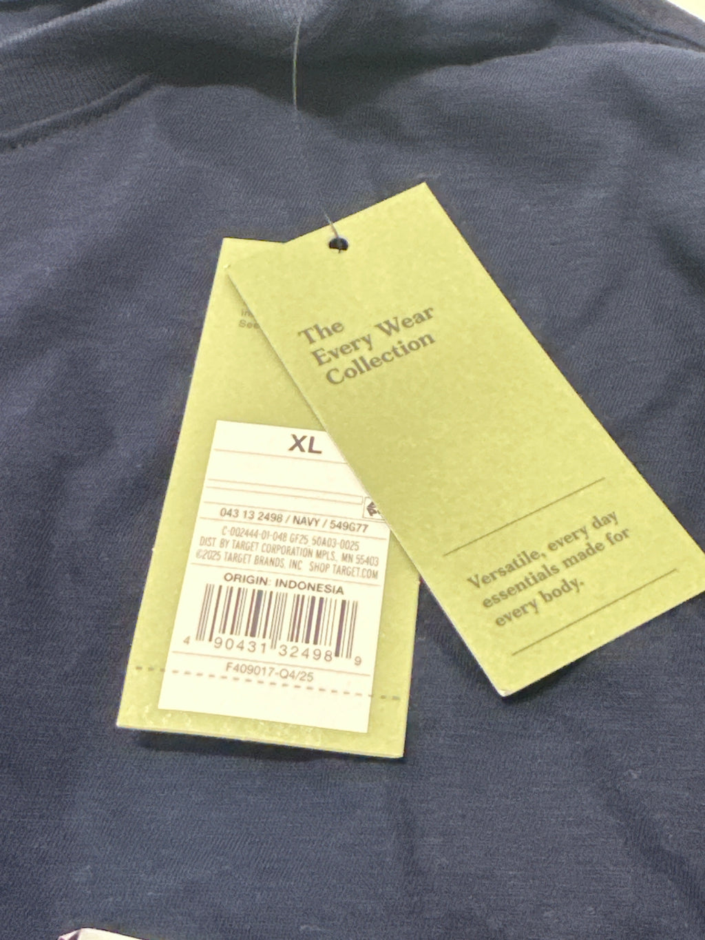 Goodfellow & Co Navy Crew Neck T Shirt Size XL