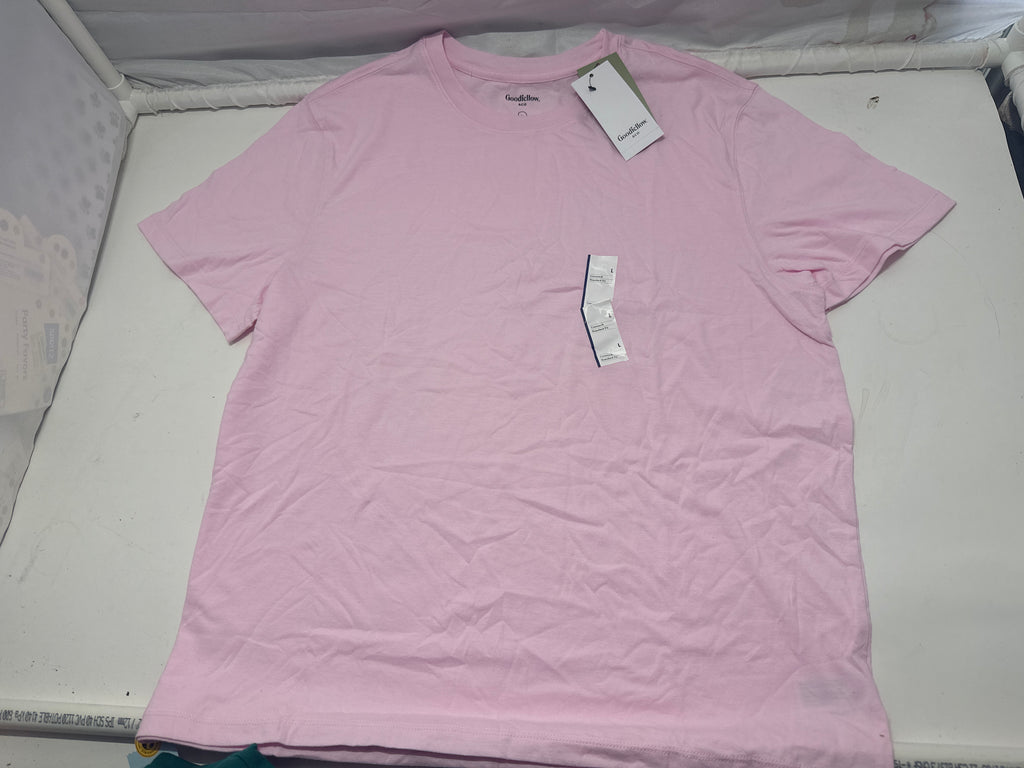 Goodfellow & Co Pink Crew Neck T Shirt Size L product photo 1