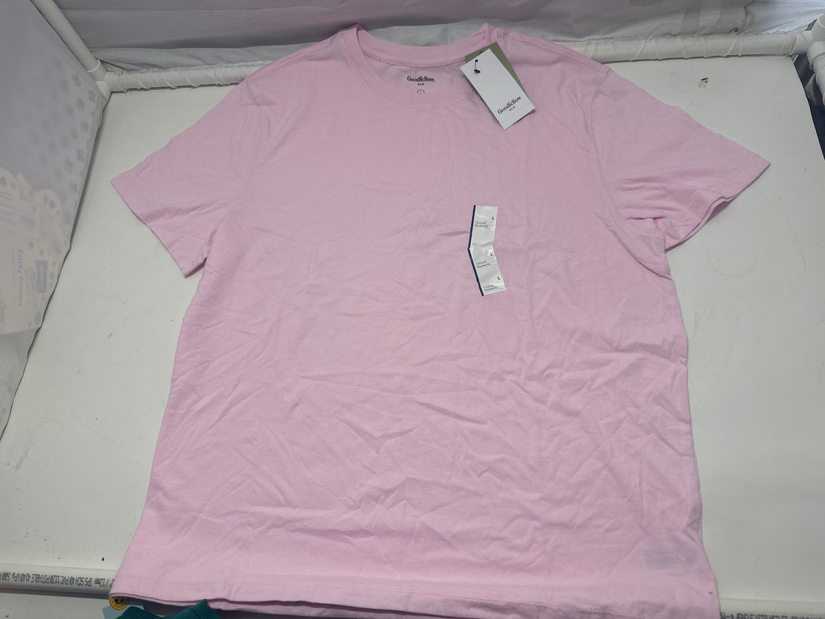Goodfellow & Co Pink Crew Neck T Shirt Size L product photo 1