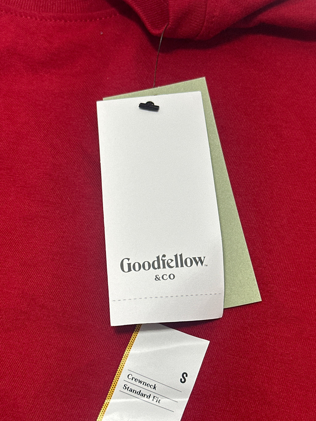 Goodfellow & Co Red Crew Neck T Shirt Size S product photo 4
