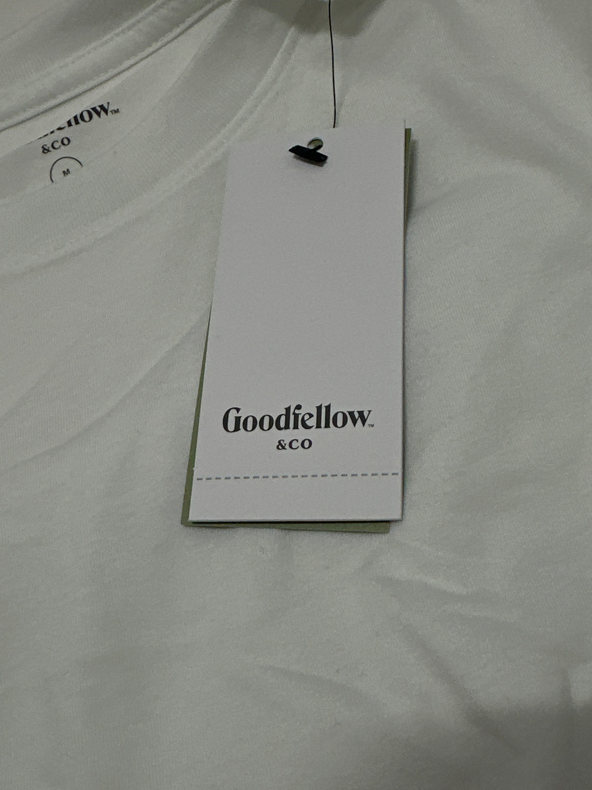 Goodfellow & Co White Crew Neck Standard Fit T Shirt Size M