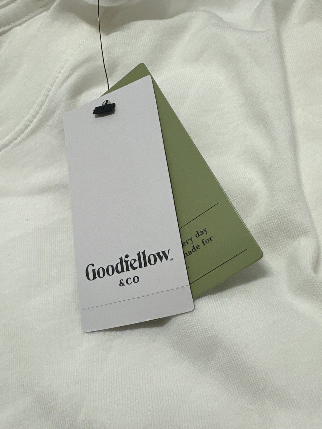 Goodfellow & Co White Crew Neck Standard Fit T Shirt Size M