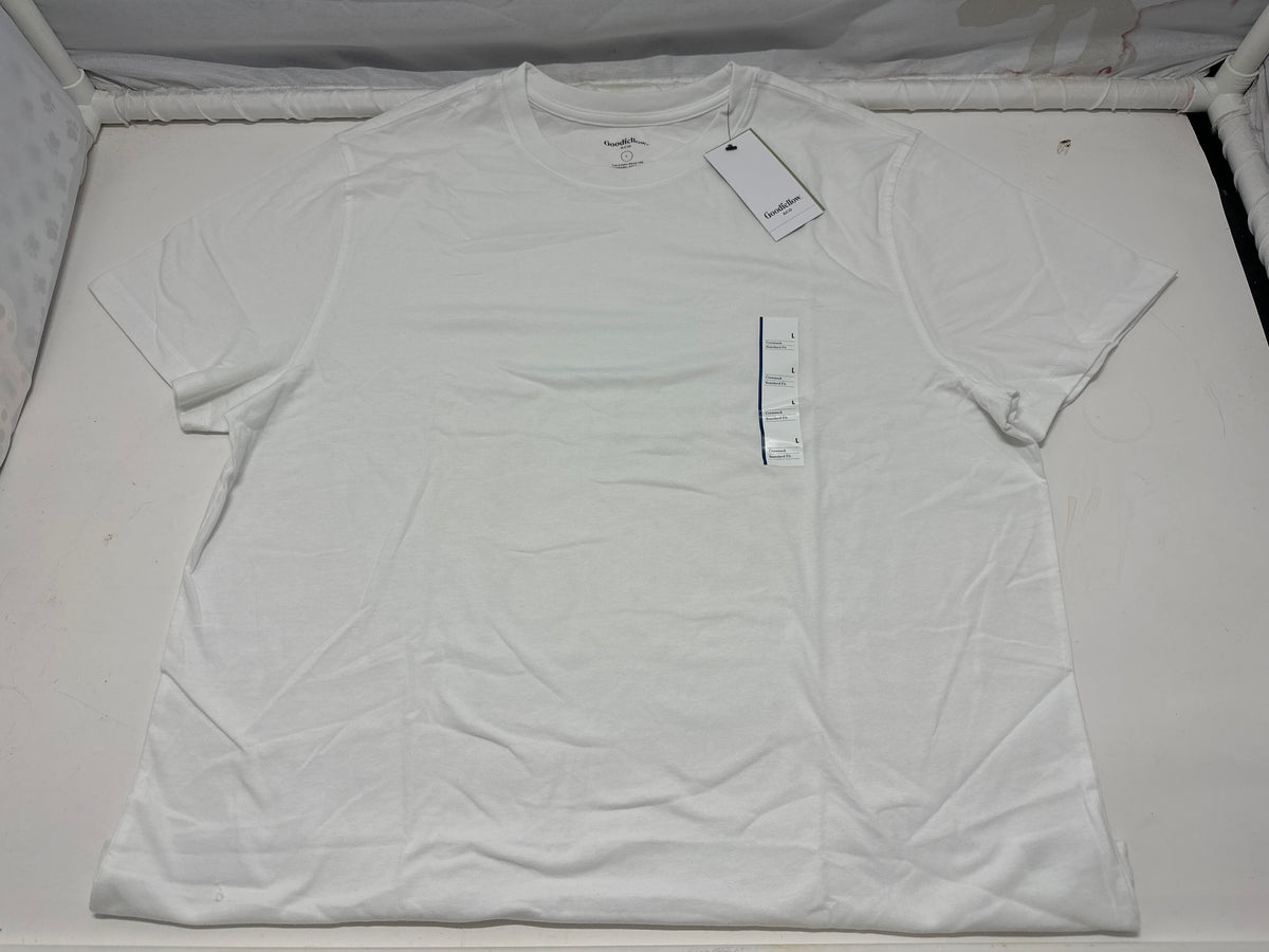 Goodfellow & Co White Crew Neck T Shirt Size L product photo 1
