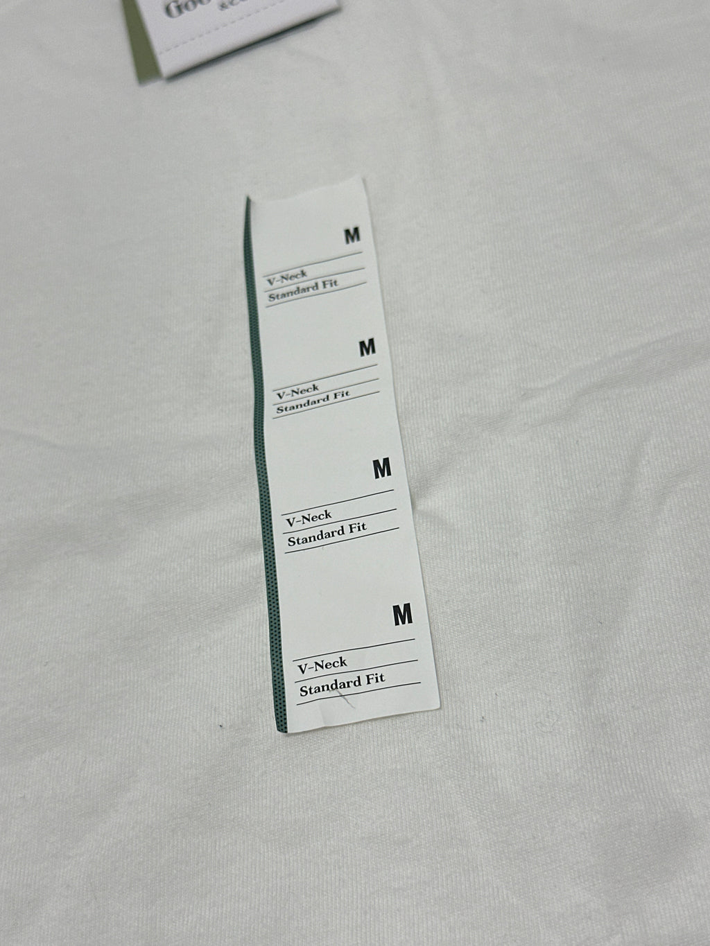 Goodfellow & Co White V Neck T Shirt Size M product photo 2
