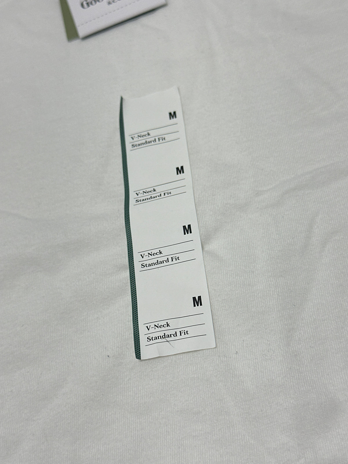 Goodfellow & Co White V Neck T Shirt Size M product photo 2