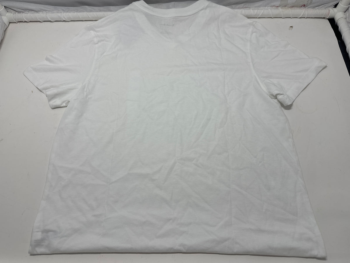 Goodfellow & Co White V Neck T Shirt Size M product photo 3