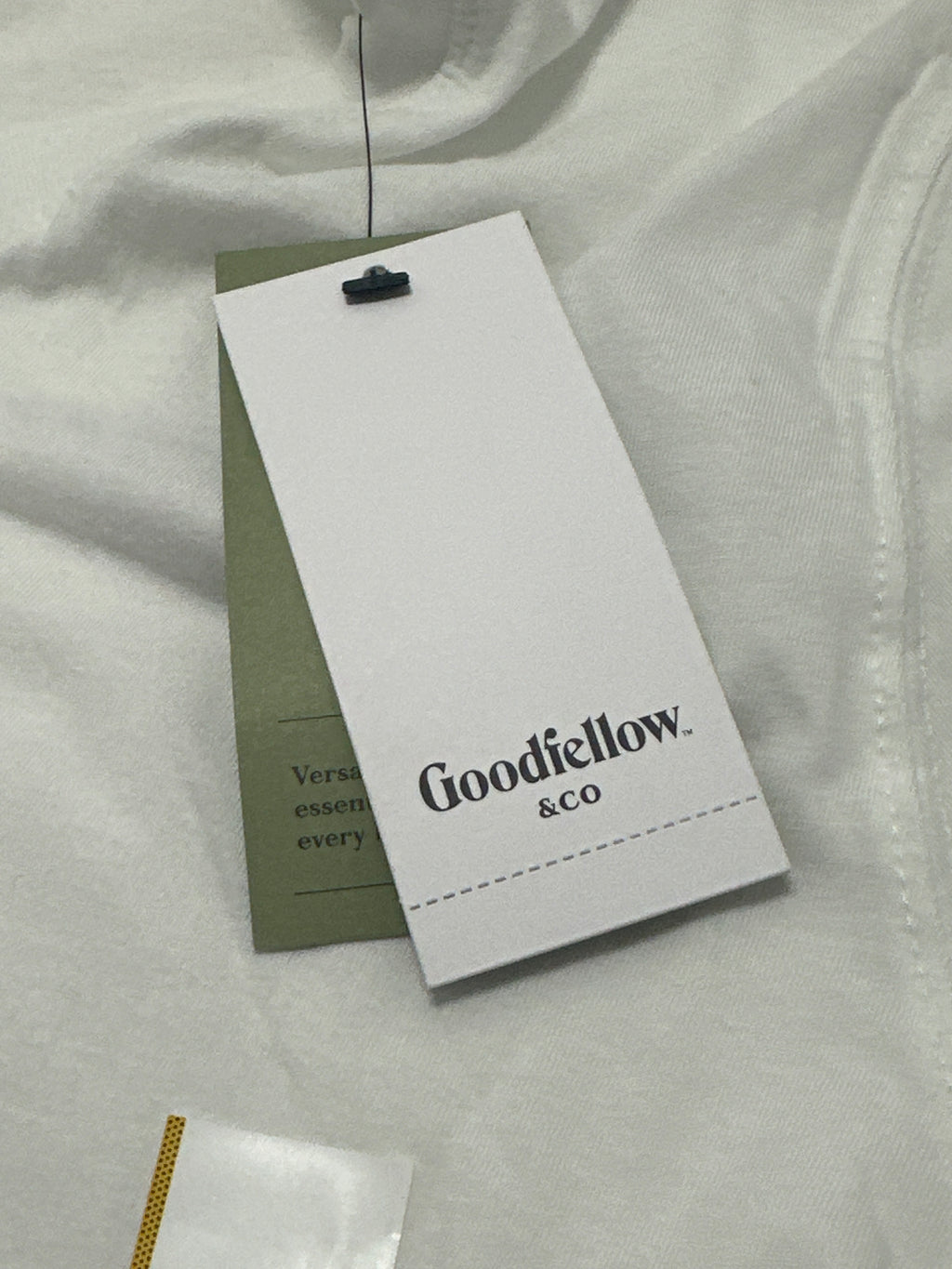 Goodfellow & Co White V Neck T Shirt Size S product photo 4
