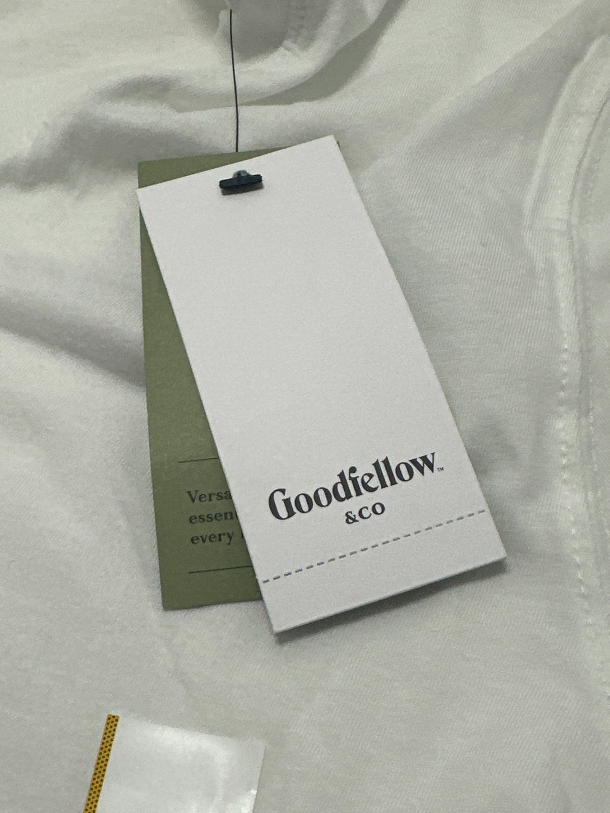 Goodfellow & Co White V Neck T Shirt Size S product photo 4