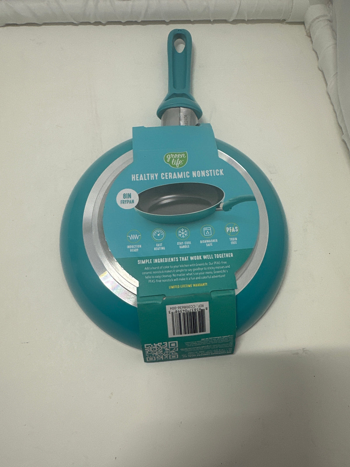 GreenLife Soft Grip Turquoise Ceramic Nonstick 8 Inch Frypan