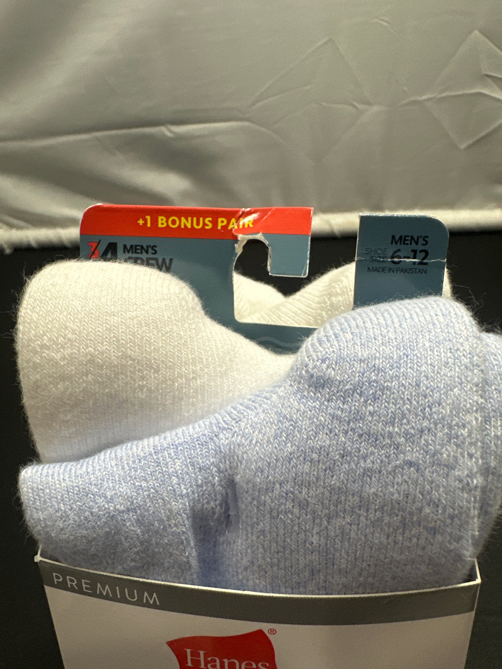 Hanes Premium men's crew socks 7-pack