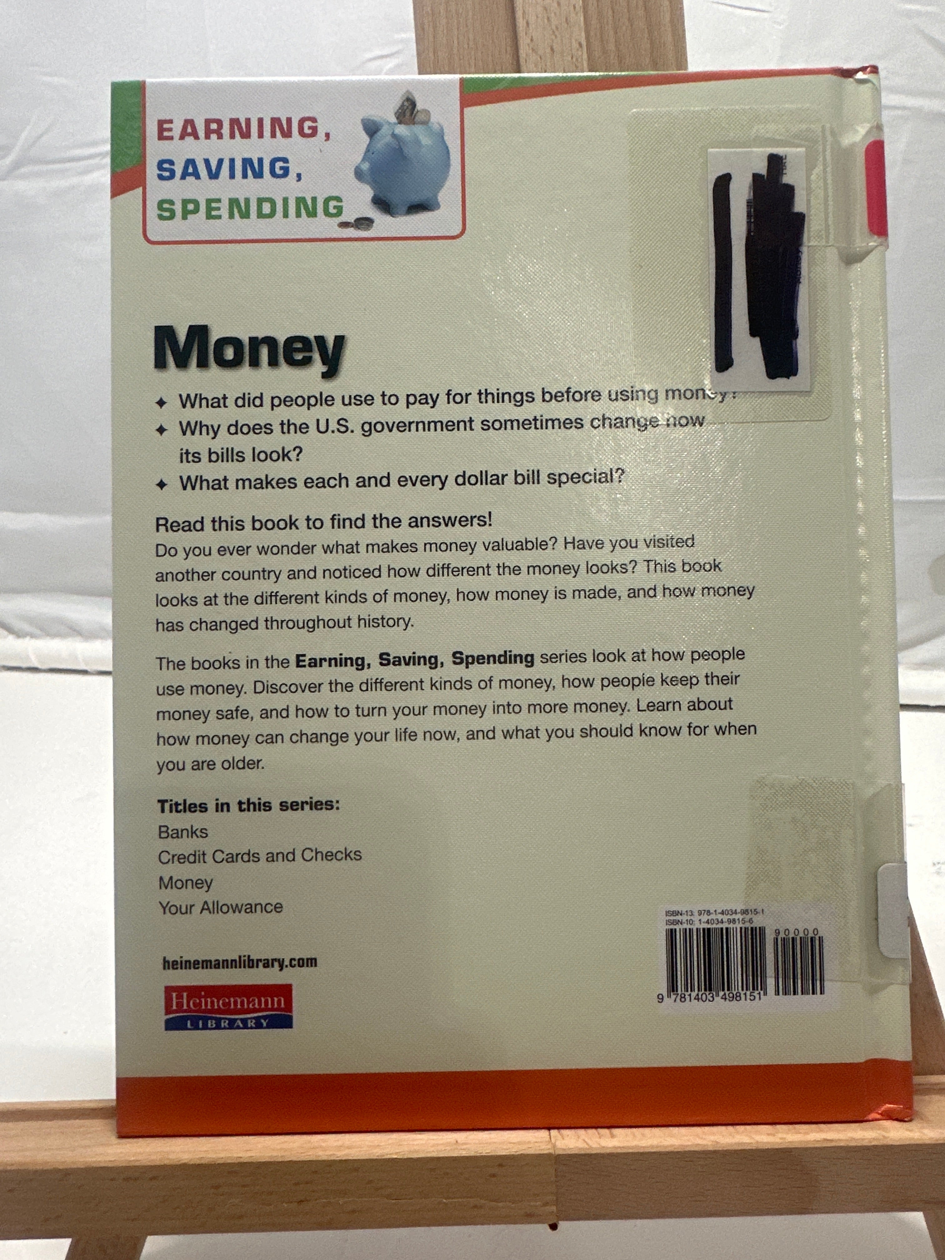 Money (Earning, Saving, Spending) by Margaret Hall Hardcover