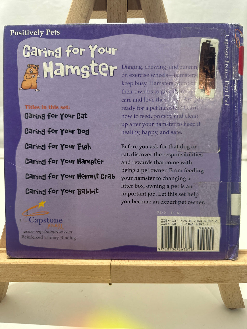 Caring for Your Hamster by Adele Richardson Hardcover