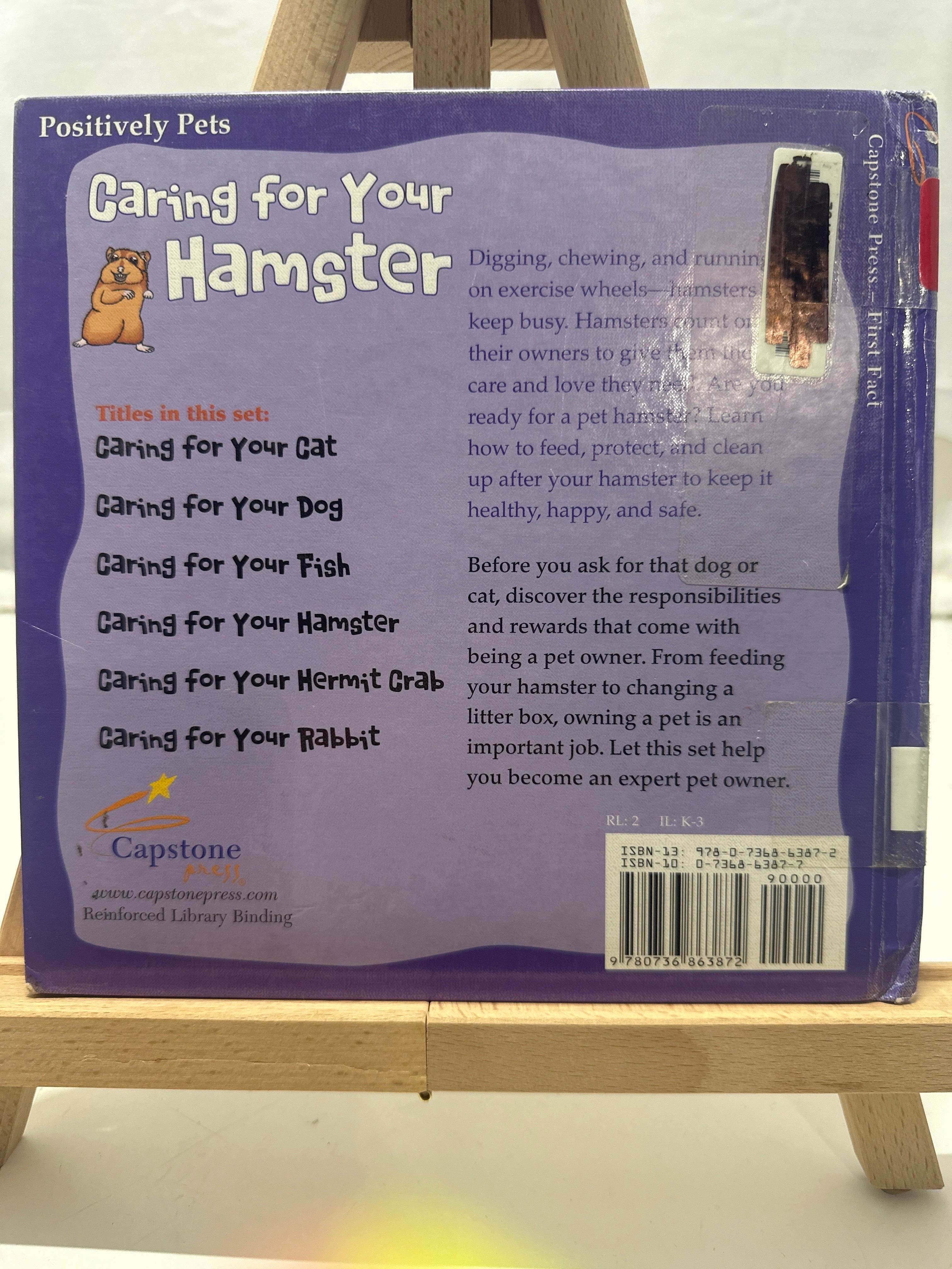 Caring for Your Hamster by Adele Richardson Hardcover