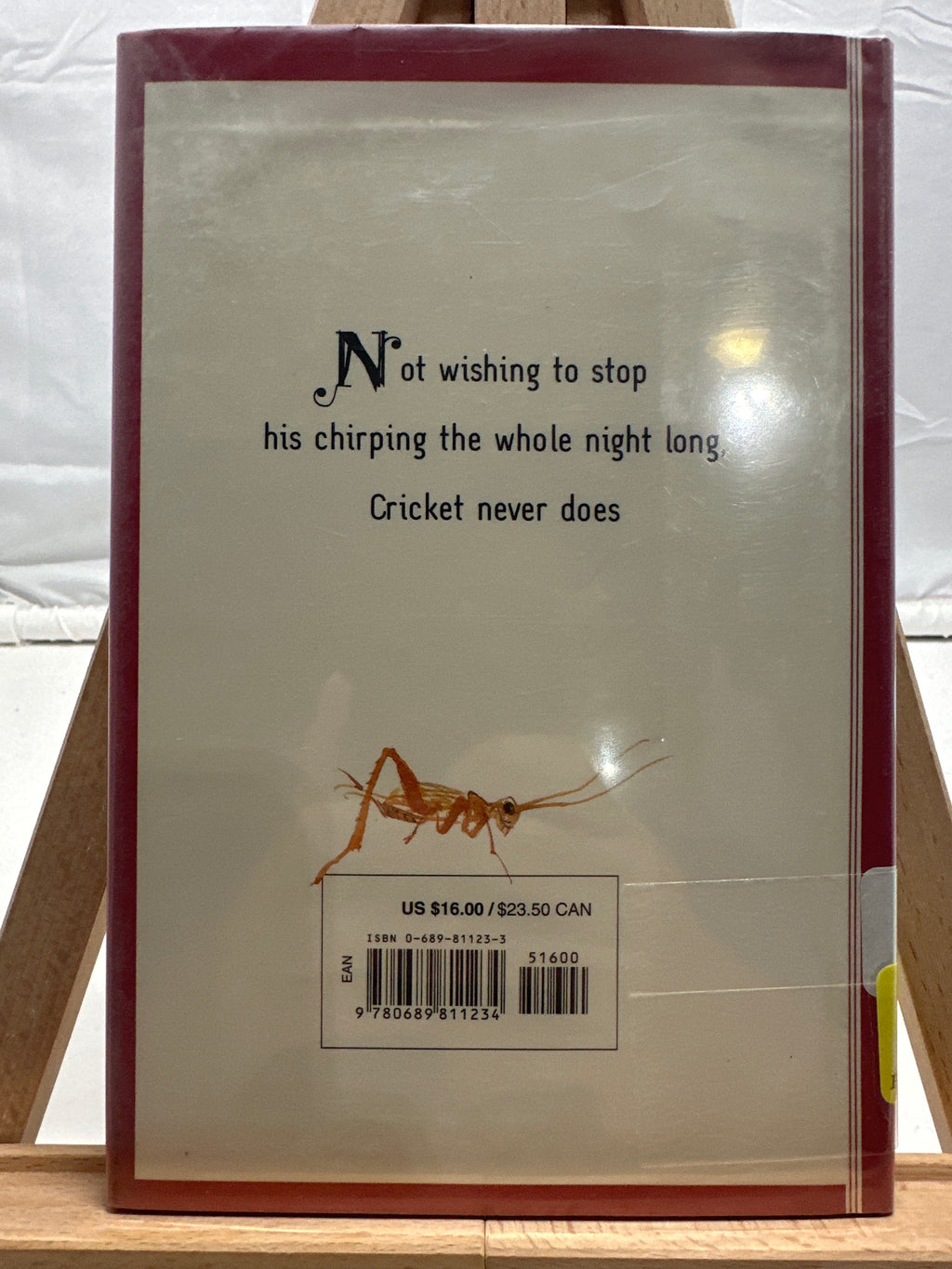 Cricket Never Does by Myra Cohn Livingston Hardcover