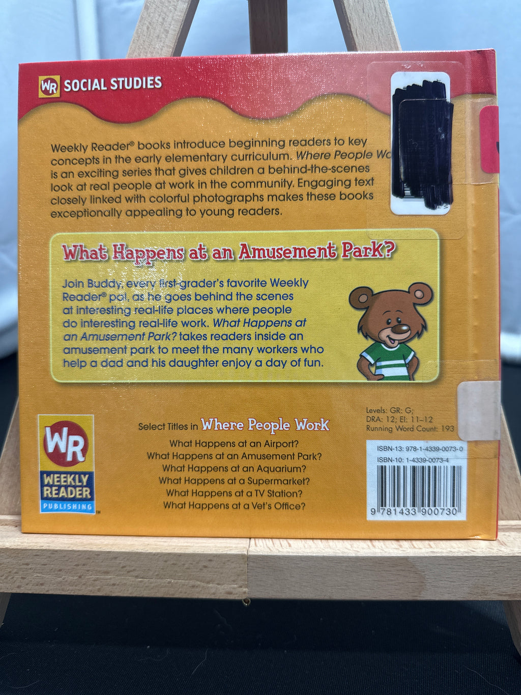 What happens at an amusement park? by Amy Hutchings Hardcover Children's Book