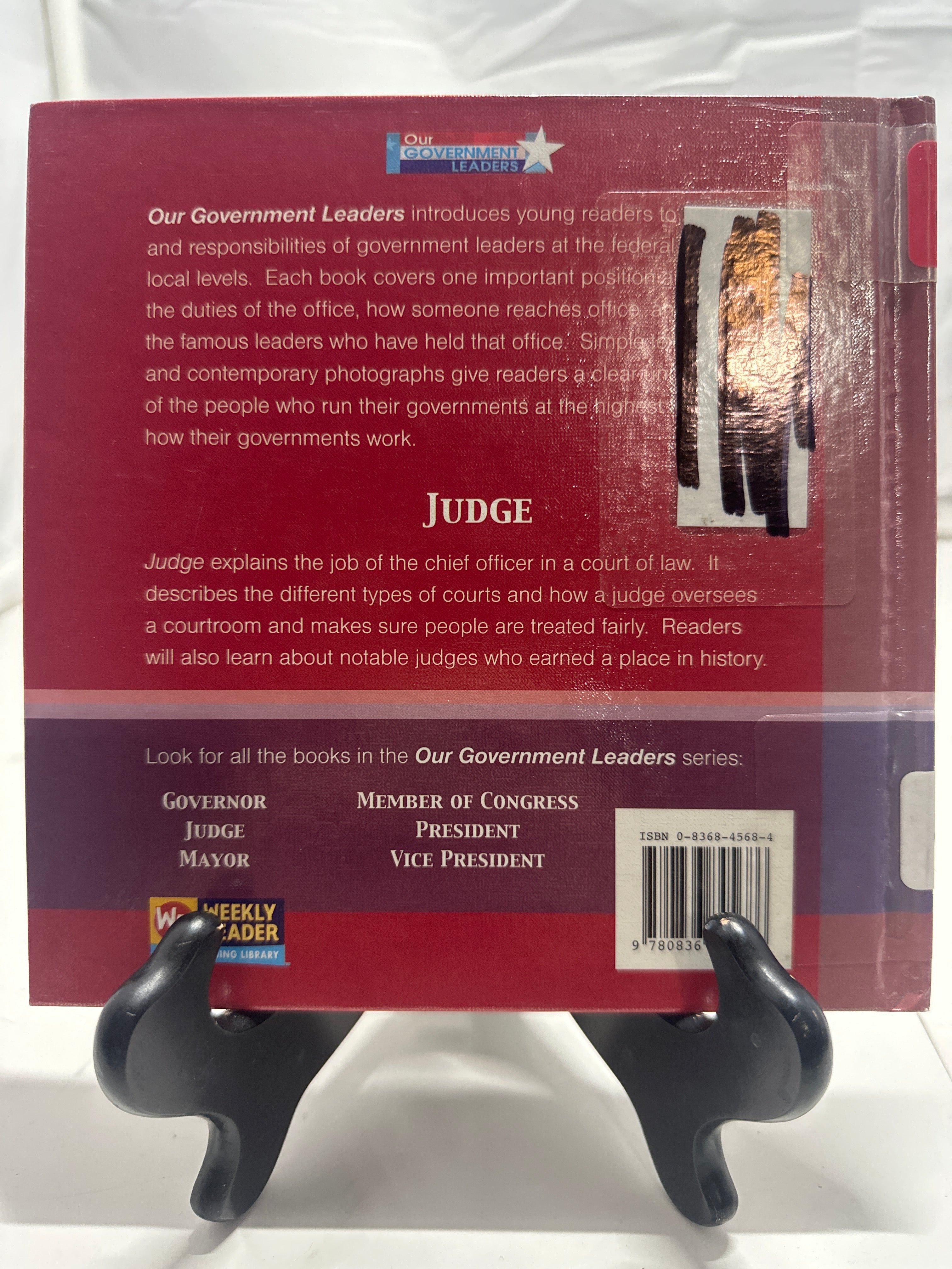 Judge (Our Government Leaders) by Jacqueline Laks Gorman Hardcover