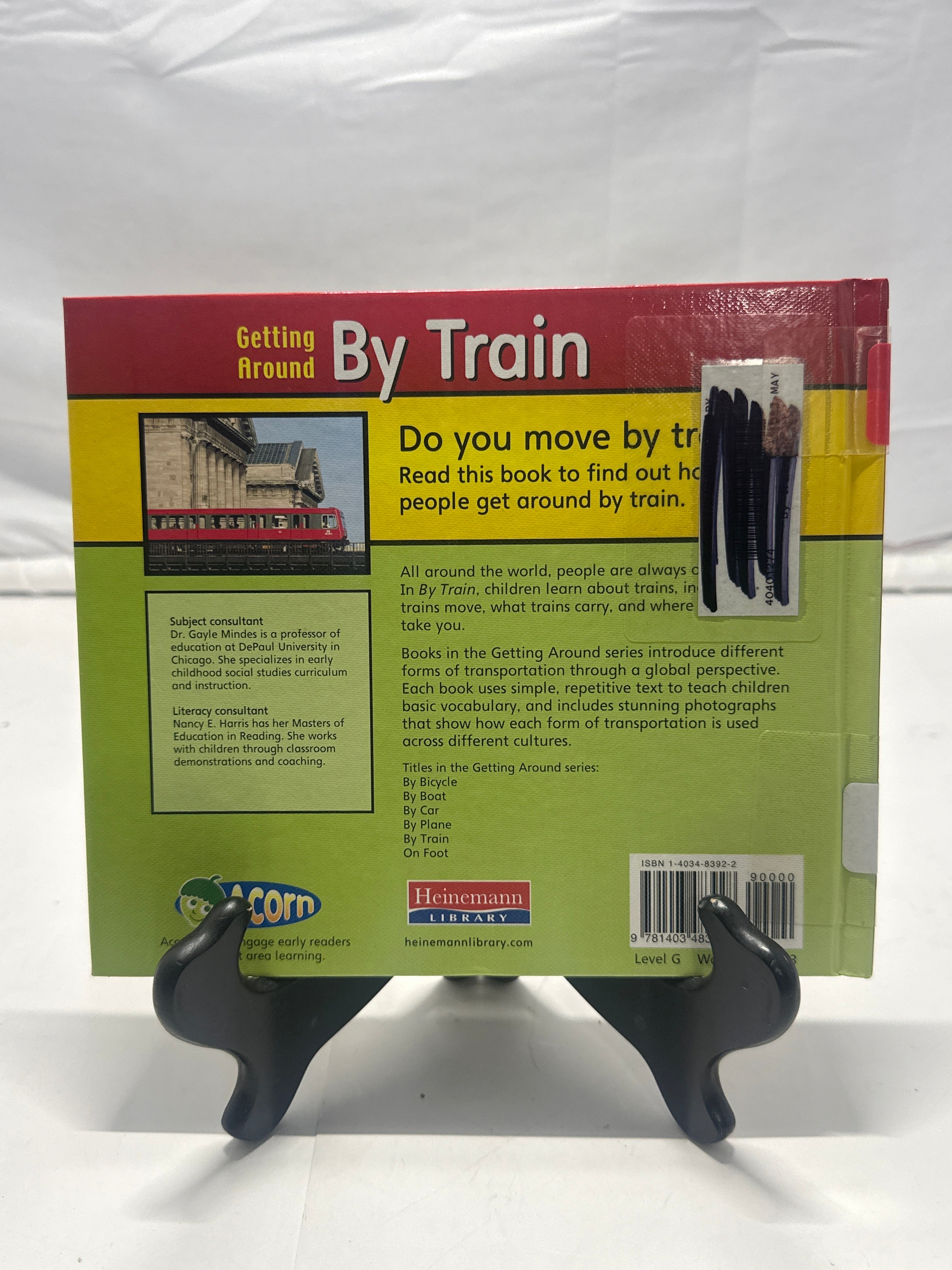 By train by Cassie Mayer Hardcover Children's Book