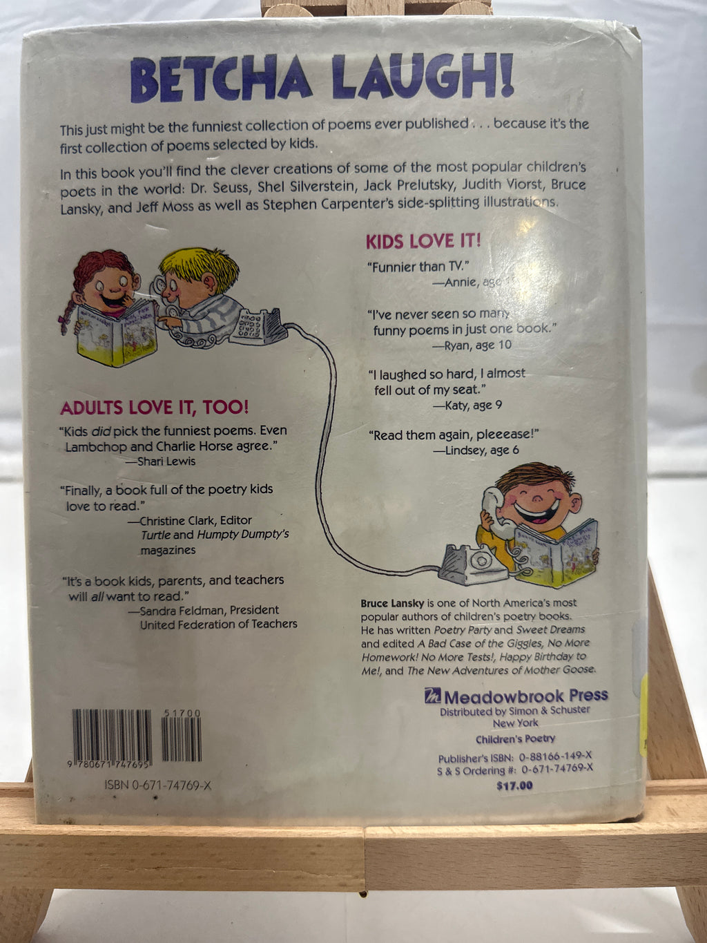 Kids Pick the Funniest Poems by Bruce Lansky Hardcover