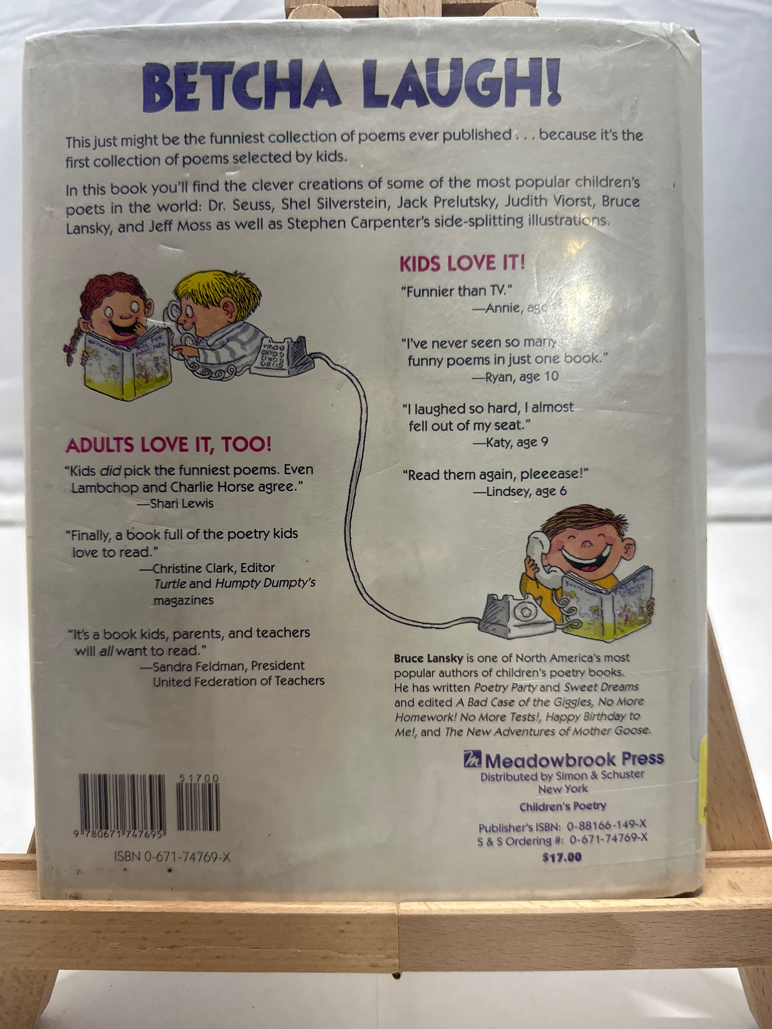 Kids Pick the Funniest Poems by Bruce Lansky Hardcover