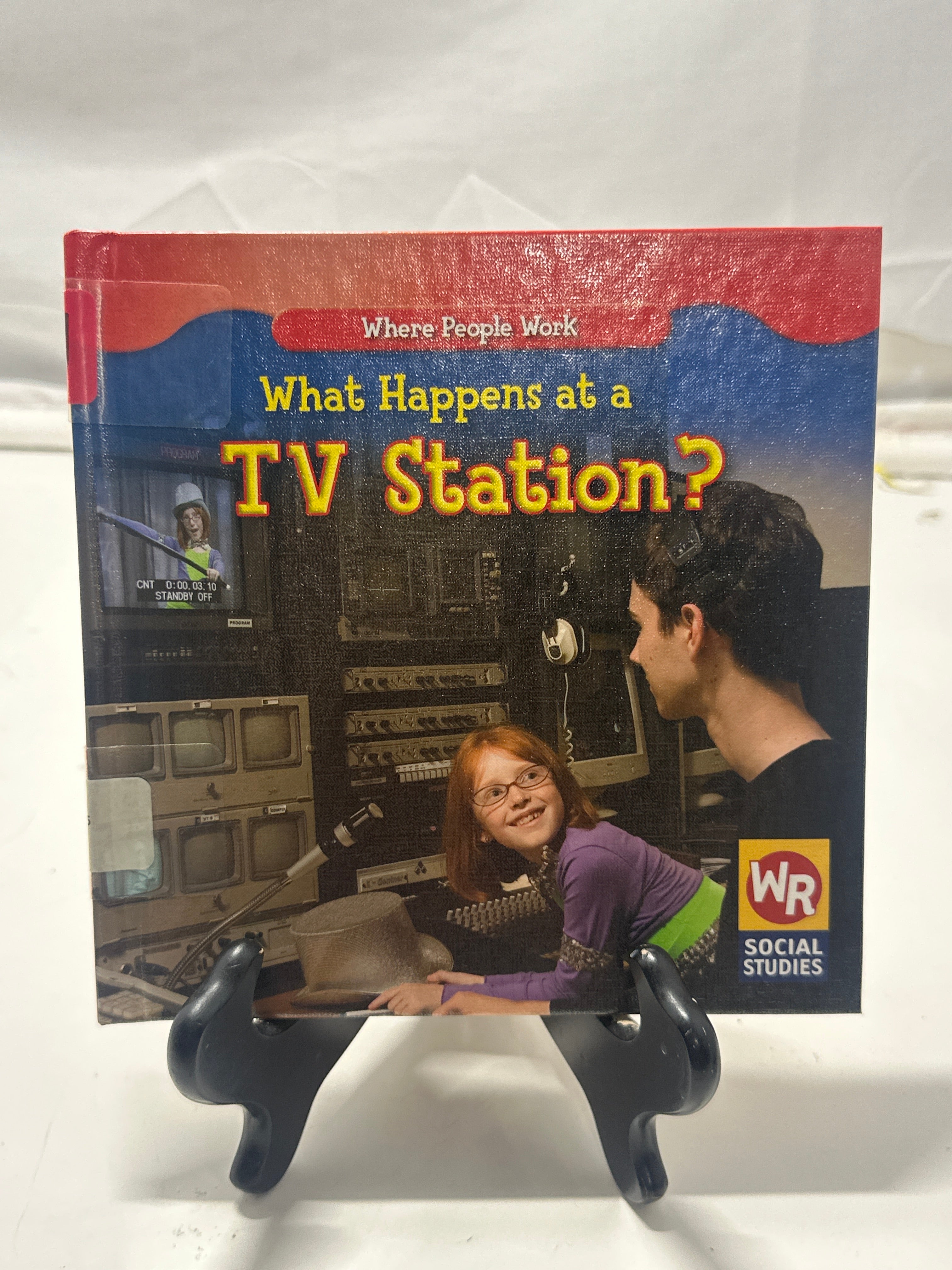 What happens at a TV station? by Amy Hutchings Hardcover Children's Book