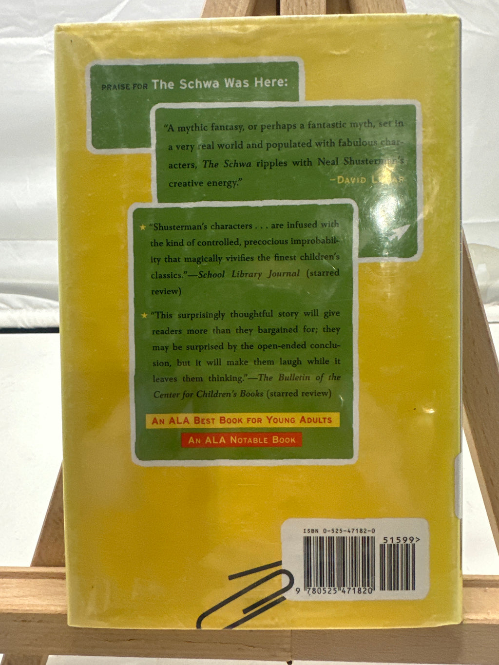 The Schwa was Here by Neal Shusterman Hardcover