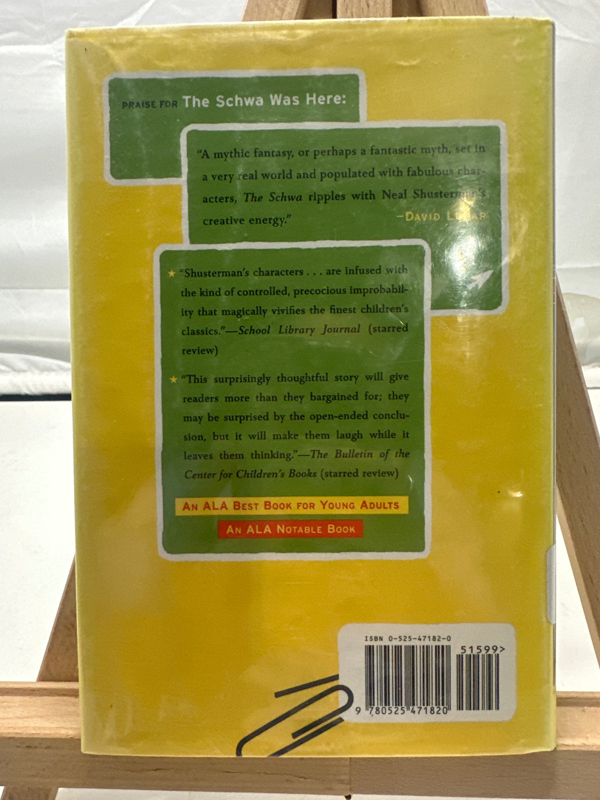 The Schwa was Here by Neal Shusterman Hardcover