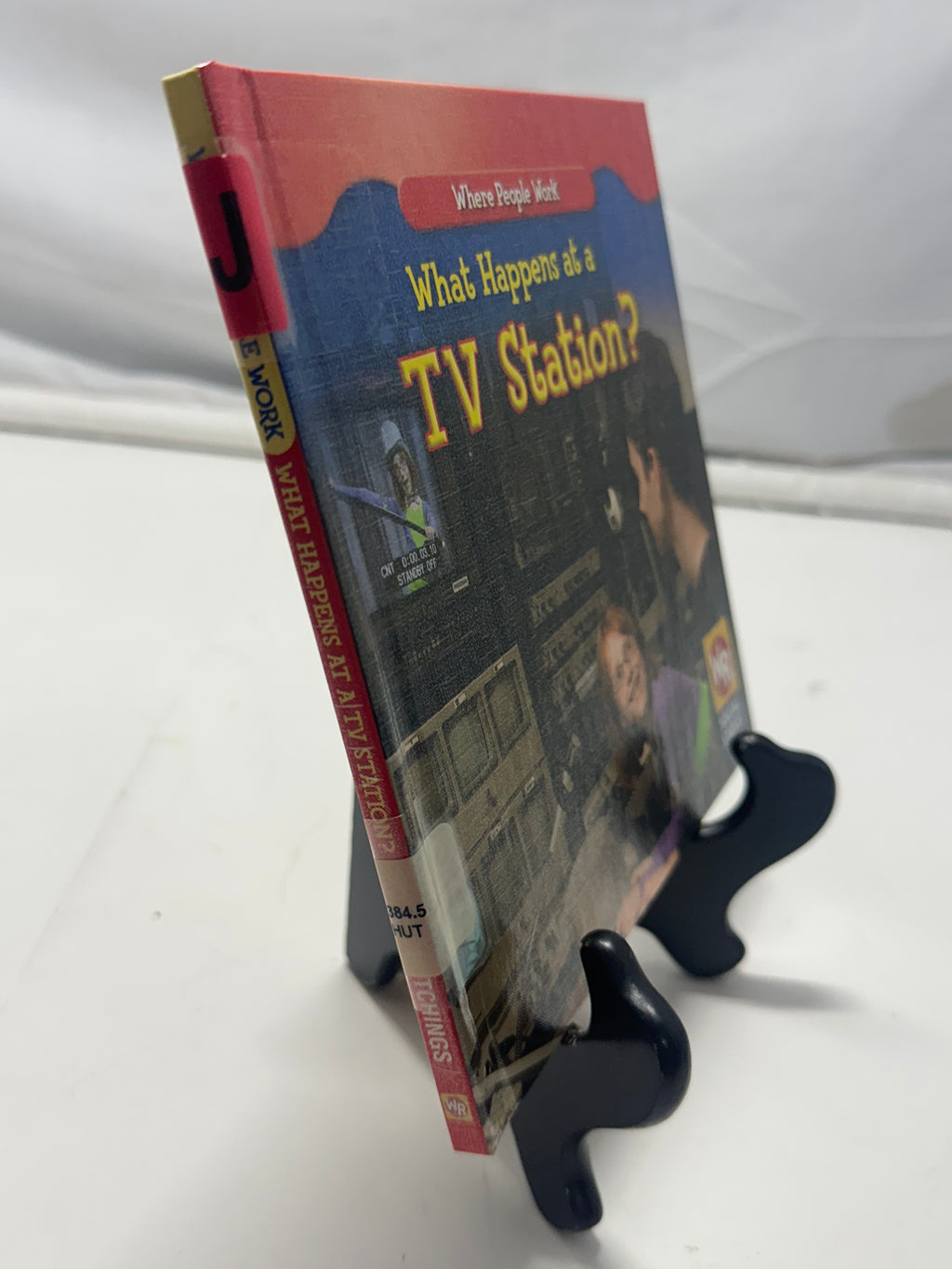 What happens at a TV station? by Amy Hutchings Hardcover Children's Book