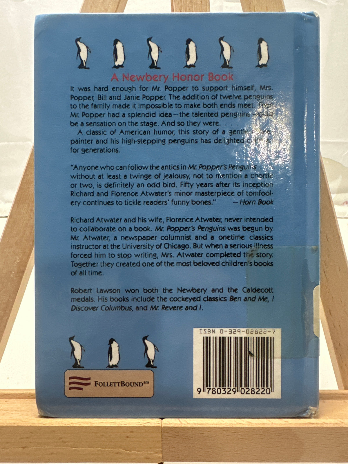 MR. POPPER'S PENGUINS by RICHARD AND FLORENCE ATWATER Hardcover