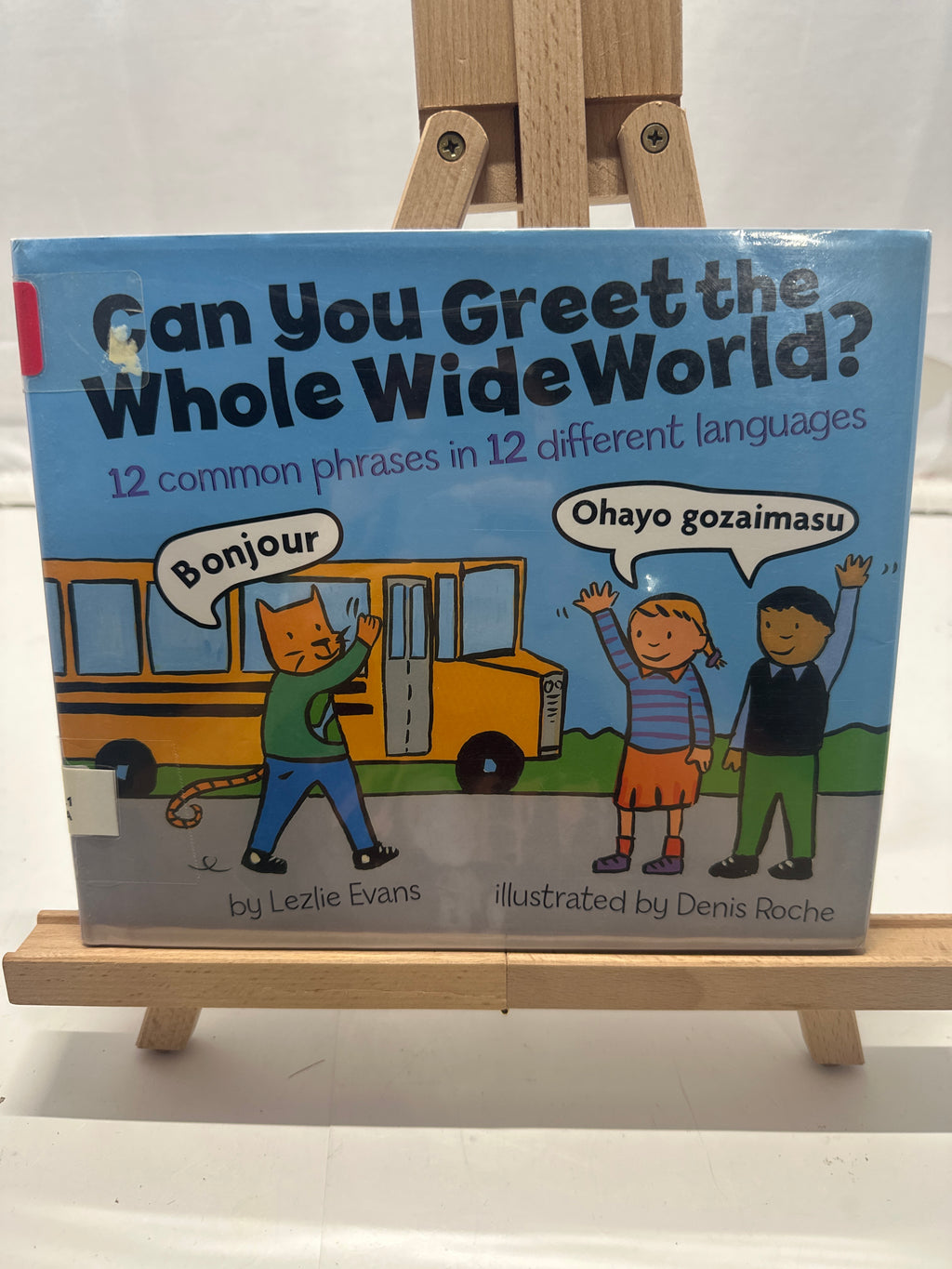 Can you greet the whole wide world? by Lezlie Evans Hardcover Children's Book