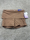 JoyLab Women's Light Brown Foldover Waistband Bike Shorts S - photo 1