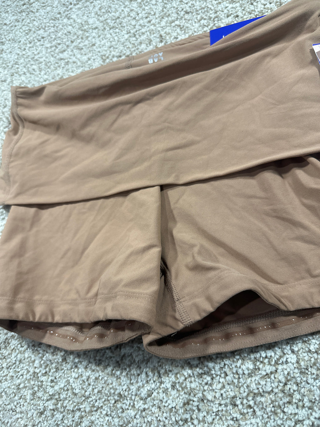 JoyLab Women's Light Brown Foldover Waistband Bike Shorts S - photo 2