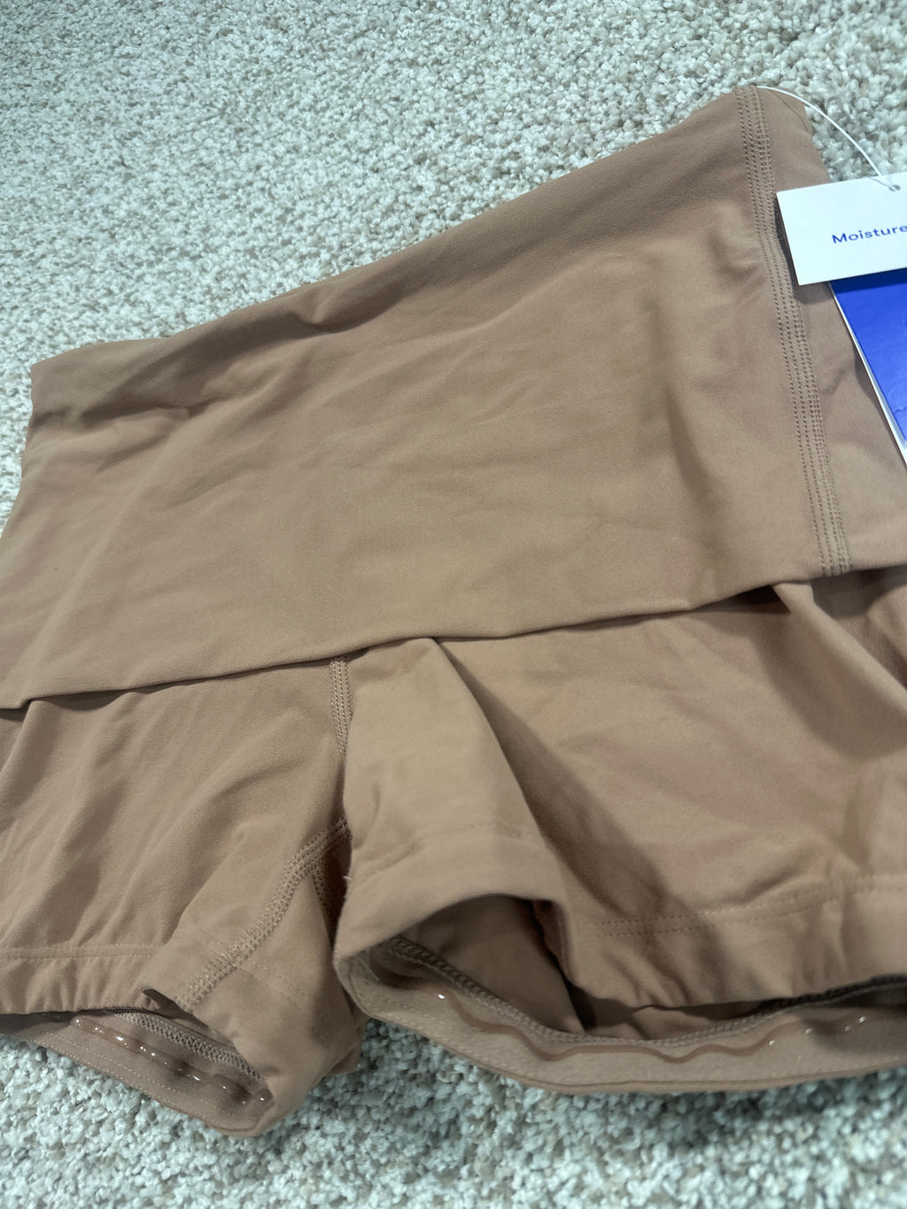 JoyLab Women's Light Brown Foldover Waistband Bike Shorts XS - photo 2