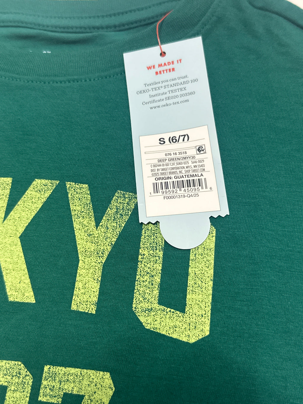 Cat & Jack Tokyo Graphic T Shirt Deep Green Size S product photo 5