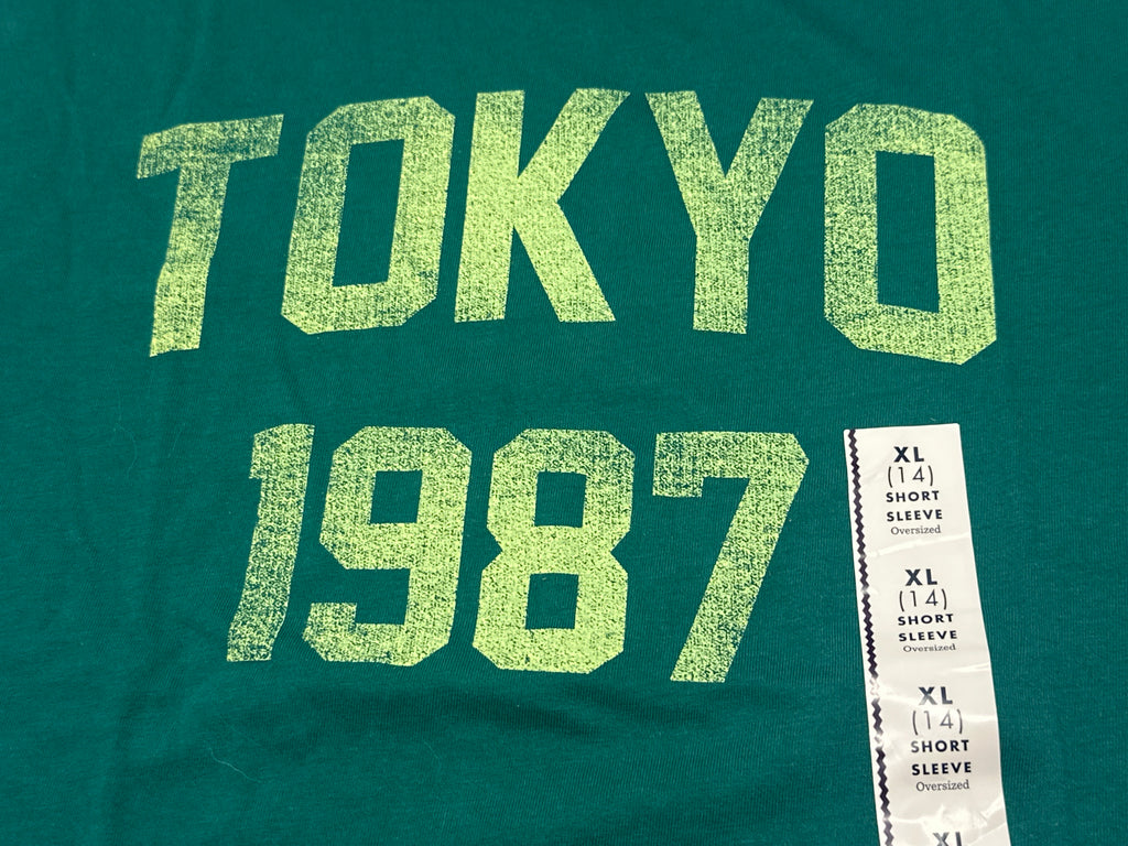Cat & Jack Tokyo Graphic T Shirt Deep Green Size XL product photo 3