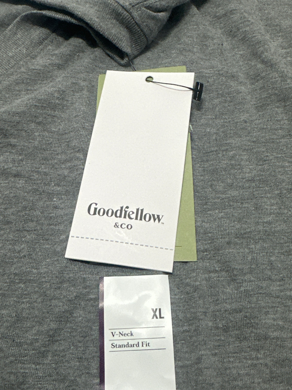 Goodfellow & Co Light Gray V Neck T Shirt Size XL product photo 4
