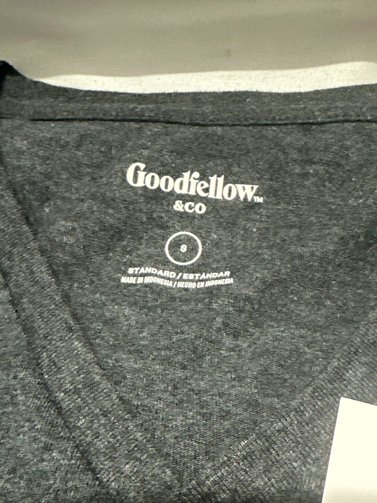 Goodfellow & Co Railroad Gray V Neck T Shirt Size S product photo 2