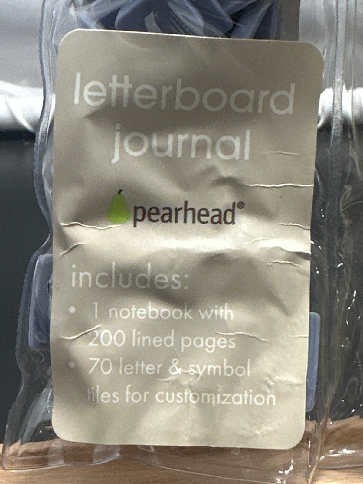Pearhead yellow letterboard journal