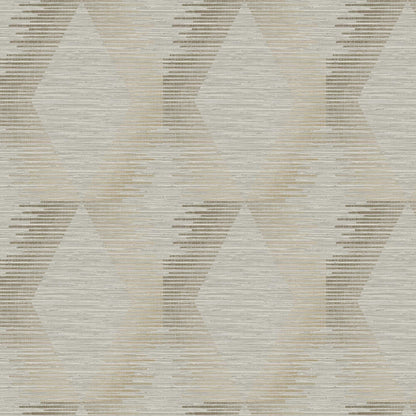 Super Fresco Easy Serenity Geo Neutral and Gold Wallpaper-11yrds x 20.47in