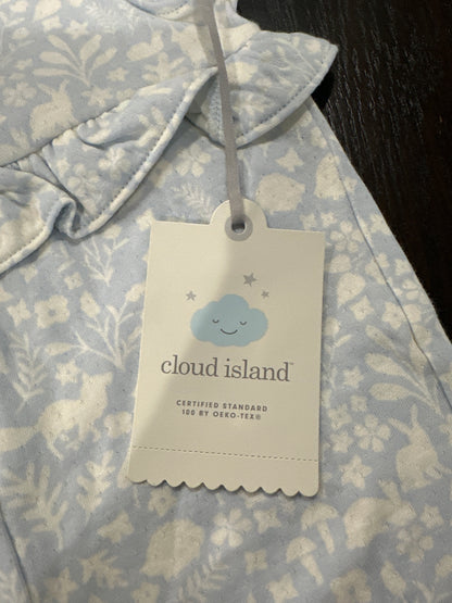 Cloud Island Baby Sleeveless Ruffle Romper Woodland Print Organic Cotton