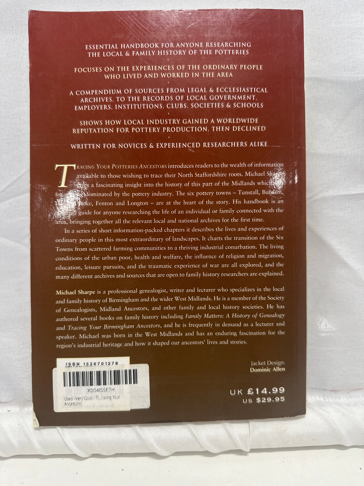Tracing Your Potteries Ancestors by Michael Sharpe - back cover