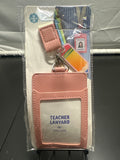 U Brands U-Teach Pink Teacher Lanyard with ID Badge Holder - photo 1