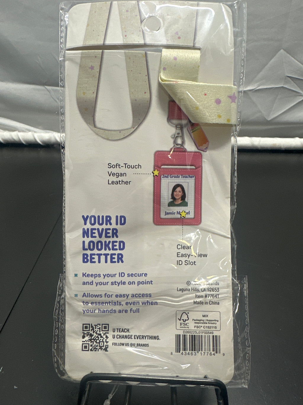 U Brands U-Teach Pink Teacher Lanyard with ID Badge Holder - photo 3
